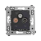 Avanti Розетка TV-FM-SAT в стену, , Черный матовый