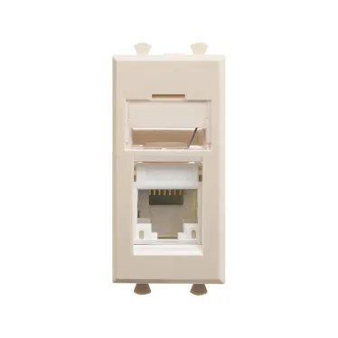 Компьютерная розетка ''Ванильная дымка'' ''Avanti'' RJ-45 модульная, кат. 6А, 1 мод