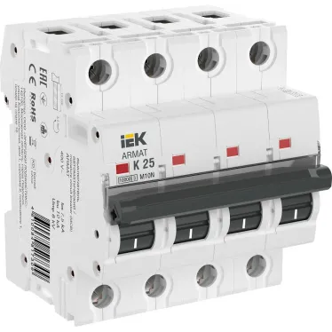 ARMAT Выключатель автоматический четырехполюсный M10N K 25А