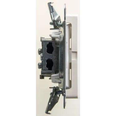 GLOSSA Розетка телевизионная TV проходная 4DB перламутр в рамку