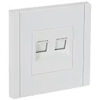 FORTE@PIANO Розетка компьютерная двойная RJ45 кат.5E FP233 белый IEK