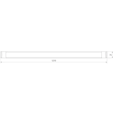 Светильник светодиодный ДПО-36вт 4500К 3600Лм IP40 металл (аналог ЛПО-2х36)
