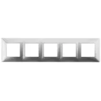 Рамка на 5 постов, Эра Elegance, алюминий, 14-5005-03