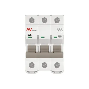 Выключатель автоматический AV-6 3P 25A (D) 6kA AVERES