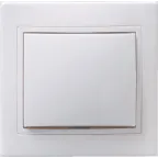 КВАРТА Выключатель одноклавишный проходной скрытый белый в сборе