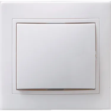 КВАРТА Выключатель одноклавишный проходной скрытый белый в сборе