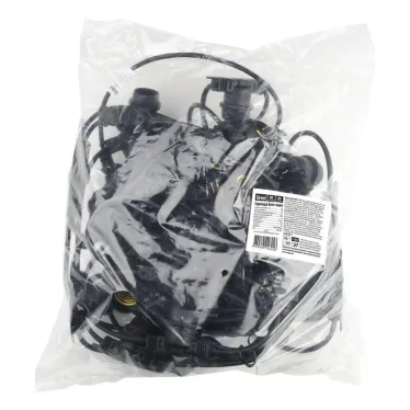 Гирлянда Белт-Лайт, 20м + 1,5м сетевой шнур UDL-K111 80/E27/20M IP65 BLACK BELT-LIGHT 80 патронов E27 шаг 25см