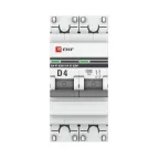 Автоматический выключатель 2P 4А (D) 6кА ВА 47-63M c одним магнитным расцепителем