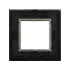 Рамка из алюминия, ''Avanti'', черная, 2 модуля