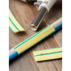 Трубка термоусаживаемая ТУТ нг 25/12,5 желто-зеленая в отрезках по 1м PROxima