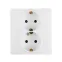 ETIKA Розетка двойная с заземлением со шторками белая автоматические зажимы