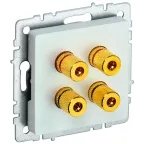BRITE Аудиорозетка 4 поста РА10-БрЖ жемчуг