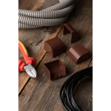 Заглушка (40х25) (4 шт) Plast под темное дерево