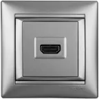 VALENA Рамка 1 пост горизонтальная алюминий