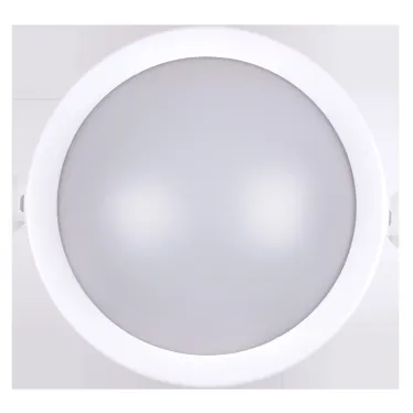 Светильник светодиодный ДБП-8W 4000K 600Лм круглый пластик IP65 Jazzway