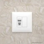 Avanti Розетка телефонная в стену одинарная, ''Белое облако''