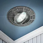 Светильник штампованный поворотный MR16,12V/220V, 50W сатин серебро/хром ST7A CH/SS