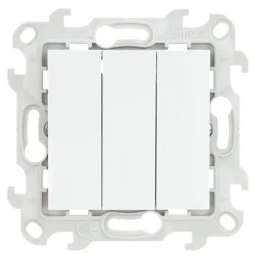 Выключатель трехклавишный, белый