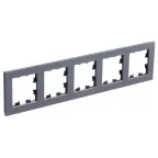 ATLASDESIGN NATURE рамка пятипостовая, МРАМОР АЙС ГРЕЙ