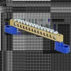 Шина нулевая 63.14 2 изолятора стойка (10шт) латунь