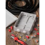 Коробка распаячная КМР-050-042 пылевлагозащитная 10 мембранных вводов уплотнительный шнур (190х140х70) PROxima