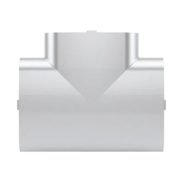 Тройник 90х50мм серый металлик