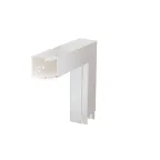 Плоский угол с крышкой кабельного канала LKM 40x40 мм (сталь, белый)