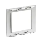 Рамка универсальная 2 модуля серая металлик