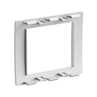 Рамка универсальная 2 модуля серая металлик