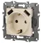 Розетка 2P+E 16A-250В, штор. с 2xUSB 5В-3А, Эра Elegance, слоновая кость 14-4109-02