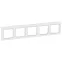 VALENA Рамка 5 постоа горизонтальная белый/кристалл