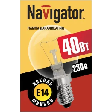 Лампа накаливания декоративная ДШ 40вт Р45 230в Е14 (шар)