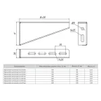 Кронштейн настенный основание 400 мм