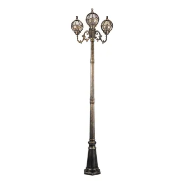 Светильник НТУ-3х60w столб Е27 IP44 черное золото