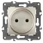 Розетка 2P, 16A-250В, IP20, Эра Elegance, шампань (10/100/2800) 14-2105-04