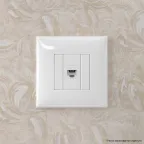 Avanti Телефонная розетка RJ-12 без шторки в стенуодинарная Белое облако