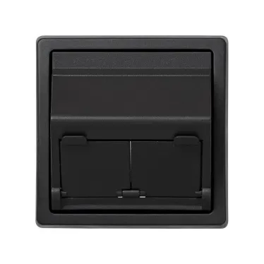 Адаптер на 2 RJ45(12) 75528-, 75540-, 75541-, 75544-39, 75542-30, наклон., S73L, графит