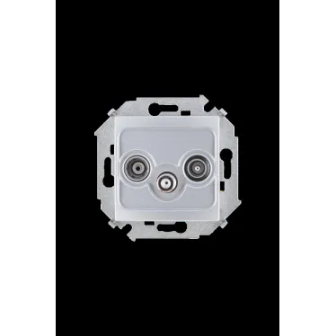 Розетка R-TV-SAT одиночная, винтовой зажим, алюминий