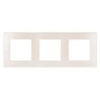 Рамка для розеток и выключателей Серия 12 12-5103-15 на 3 поста, Сатин, перламутр