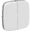 Valena ALLURE Лицевая панель для двухклавишного выключателя Белая