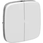 Valena ALLURE Лицевая панель для двухклавишного выключателя Белая