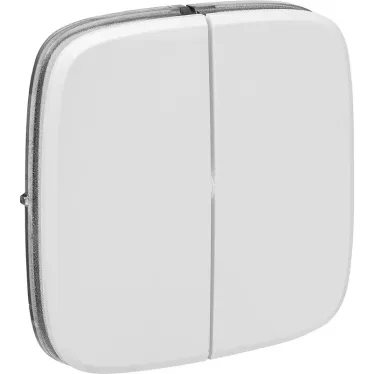 Valena ALLURE Лицевая панель для двухклавишного выключателя Белая