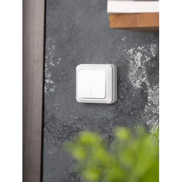 Рим Выключатель проходной одноклавишный 10А белый