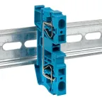 Колодка клеммная самозажимная JXB-ST-6 57А синяя