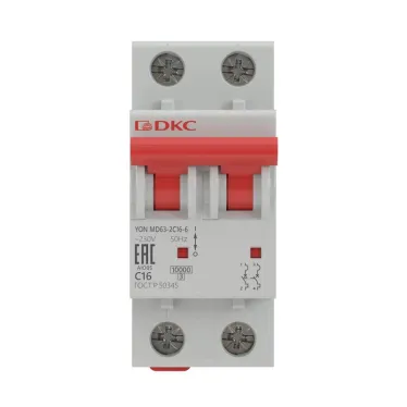 Выключатель автоматический модульный YON MD63 2P 4А D 6kA