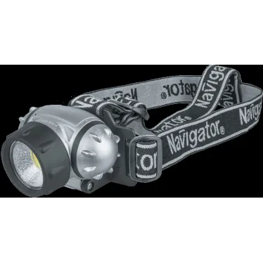 Фонарь светодиодный NPT-H14-3AAA 1Вт COB LED 110лм 20м налобный пластик