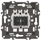 Переключатель для жалюзи (кноп), 10АХ-250В, Elegance, механизм (10/100/3000) 14-1110-99