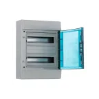 Щит распределительный навесной 24 модуля ЩРн-п-24 пластиковый Mistral65 серая прозрачная дверь с клеммами IP65 (65P12X22A)