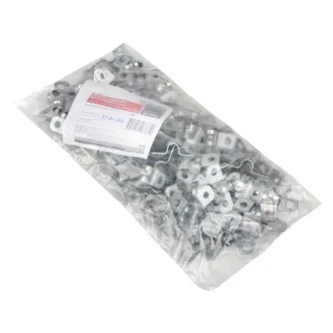 Скоба металлическая двухлапковая d8-9мм (100шт) PROxima