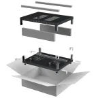 Комплект основание и крыша LINEA E 600х600мм шкафа 18-47U чер.